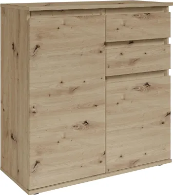 Produktbild von Kommode >Brest< 2 Türen, 2 Schübe, Artisan Nachbildung - 60x84x35cm (BxHxT)