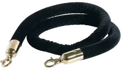 Image de CONTACTO Corde de délimitation avec revêtement en velours, longueur : 1500 mm, ø : 30 mm, noir