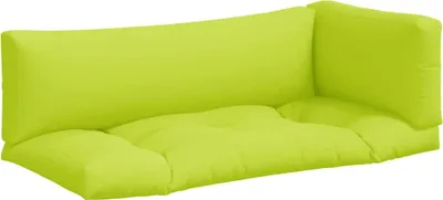 Image de Coussins de palette lot de 3 vert vif tissu