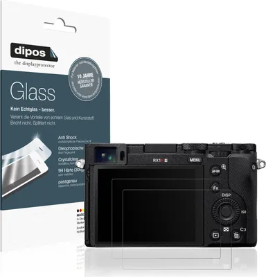 Produktbild von 2x Schutzfolie für Sony DSC-RX1R III matt - Anti-Shock 9H Folie dipos Glass Kunststoffglas
