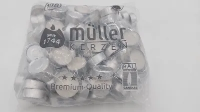 Produktbild von Qualitäts-Teelichter 1 x 100 er Beutel weiß / ø 4 cm