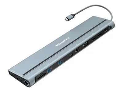 Image de Canyon Dockingstation USB-C -> 2xHDMI/DP/2xUSB-C/RJ45/VGA au détail