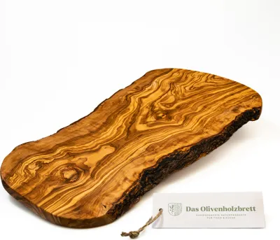 Produktbild von Brotzeitbrett aus Olivenholz im Naturschnitt 55 cm