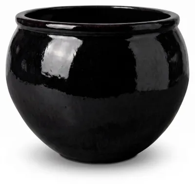 Produktbild von Pflanzkübel aus Keramik Provencelia LUTECE Schwarz, Ø53 cm x H43 cm, frostbeständig