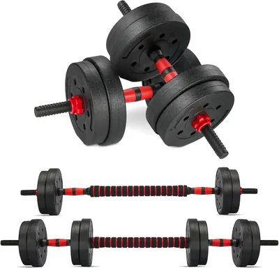 Produktbild von TEENO Kurzhantel-Set, 15 kg, verstellbare Hanteln, Gewichtheben, Trainingsset für Mann und Frau, Kurzhantel-Set, effektiv für Bodybuilding, Fitness
