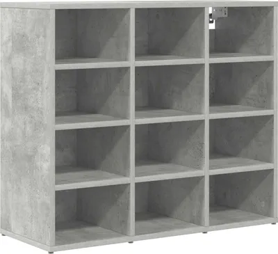 Obrázok produktu pre Skriňa na topánky s poličkou Betónovo sivá 77,5 x 30 x 67 cm