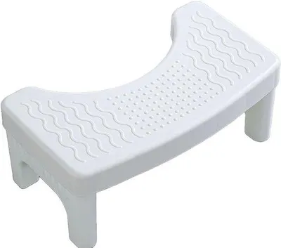 Produktbild von Mujiluxe Klappbarer Toilettenhocker, verbessert die Körperhaltung, hilft bei Verstopfung, Hämorrhoiden und Reizdarmsyndrom, weiß