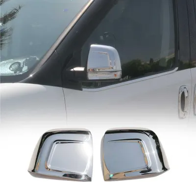 Image de Coques de Rétroviseurs pour Opel Combo D 2012-2018 en Acier Chromé Argent