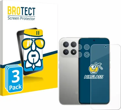 Produktbild von 3x BROTECT Schutzglas für Xiaomi Poco F8 Pro 5G (Display+Kamera) Schutzfolie Panzer Folie Glas Display Schutz klar