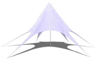 Productafbeelding van Partytent, tuintent, feesttent, paviljoen in wit, geschikt voor bruiloften, feesten, evenementen en tuinfeesten. Weerbestendig dak, 14 meter