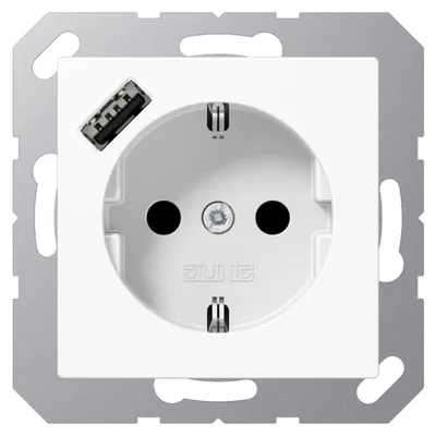 Obrázek produktu pro Zásuvka SCHUKO s USB typu A - Zásuvka A1520-18AWW