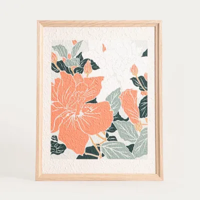 Obrázok produktu pre HOMLA SAARO Obraz s kvetinou 40 x 50 x 2 cm