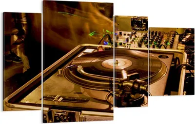 Produktbild von Bild auf Leinwand - Leinwandbild - Disco Tanz Musik Rhythmus - 120x70cm - Wand Bild - Wanddeko - Leinwanddruck - Bilder - Kunstdruck - Wanddekoration - Leinwand bilder - Wandkunst - DL120x70-0505