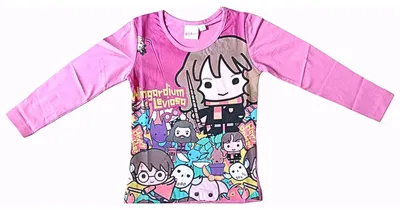 Produktbild von Langarmshirt Harry Potter Cartoon Stil Pink 104 cm