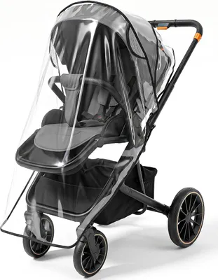 Productafbeelding van Universele transparante regenhoes voor kinderwagen en buggy met groot raam