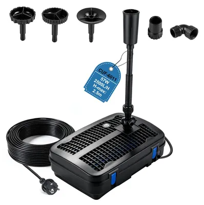 Productafbeelding van Vijverpomp met uv-lamp, 2500 l/u, 57 W, complete set voor buiten