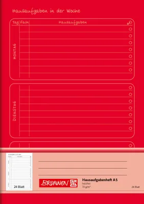 Produktbild von 20XBRUNNEN 1046815 HeftA5 24Bl Aufgaben