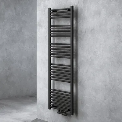 Image de doporro Radiateur de Salle de Bain Sèche-Serviette 160x50cm Radiateur Tubulaire Vertical Chauffage à Eau Chaude Gris-Noir