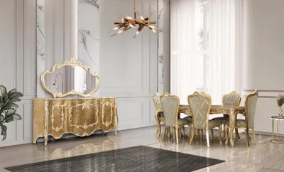 Produktbild von Esszimmer Stuhl Designer Sessel Barock Luxus Sessel Klassische Stühle Neu
