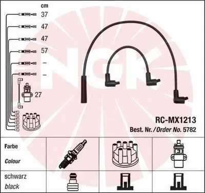 Produktbild von NGK 5782 Zündkabelsatz Zündleitungssatz
