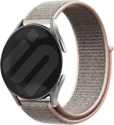 Produktbild von Strap-it Samsung Galaxy Watch 6 Classic 43mm Nylon Armband (Rosa sand)