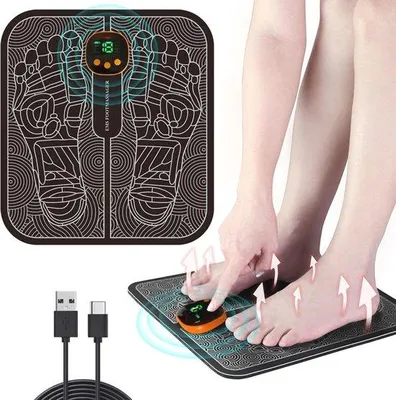 Productafbeelding van Elektrische voetmassageapparaat met 8 modi en 19 intensiteitsniveaus voor spierontspanning en verbeterde bloedcirculatie