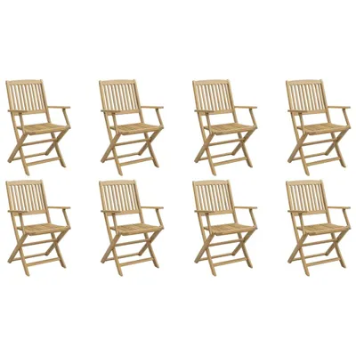 Produktbild von Gartenstühle 8 Stk. Klappbar 54,5x58x90 cm Massivholz Akazie