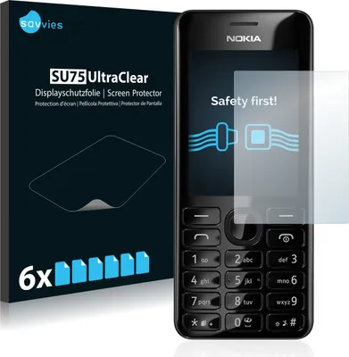 Produktbild von 6x Für Nokia 206 Dual SIM Schutzfolie Savvies Displayschutz Display Schutz Folie Klar Transparent