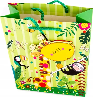 Produktbild von Kleine Geschenktüte 18x23cm Bunt - Stilvolle Papiertragetasche Geschenkbeutel