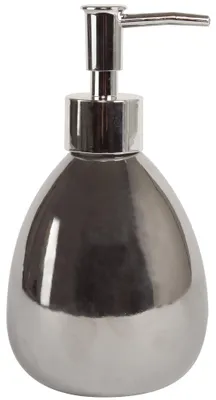 Produktbild von MSV Seifenpumpe/Spender - Kymi - Keramik - Silber - 19 cm