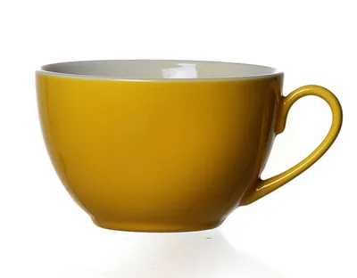 Produktbild von Ritzenhoff & Breker Doppio Obere, Obertasse, Ober Tasse, Geschirr, Porzellan, Sonnengelb, 200 ml, 565096