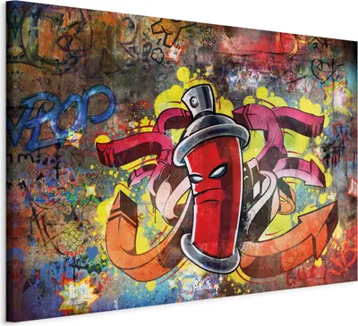 Produktbild von Vliesstoff Leinwandbild - Graffiti master 90x60 cm Streetart 020105-12