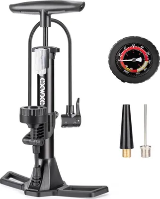 Obrázek produktu pro Vzduchová pumpa na kolo s manometrem 11 barů podlahová pumpa silniční kolo e-bikeanosMountainbike