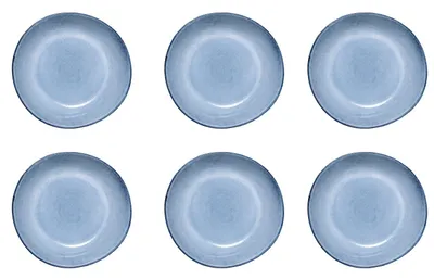 Produktbild von 6x Suppenteller, Schale SANDRINE blau D. 22cm H. 5cm Keramik Bloomingville