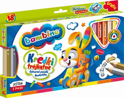 Immagine prodotto di Pastelli triangolari a matita spessi con temperino 18k Bambino No 233
