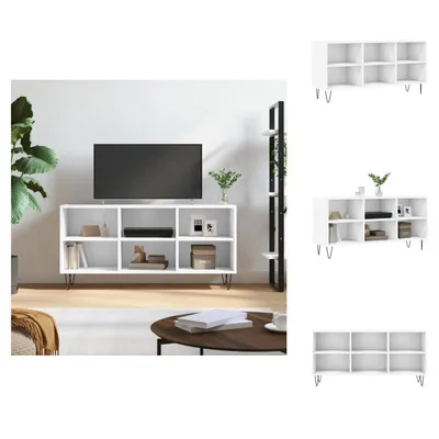 Image de vidaXL Armoire TV Blanc 103,5x30x50 cm Bois composite - Meuble TV