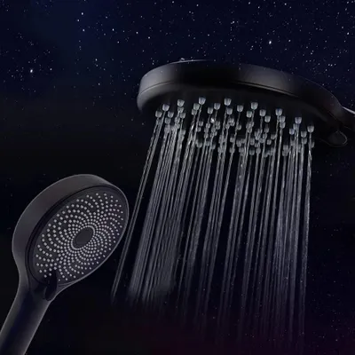 Produktbild von Multifunktionale Handbrause - wassersparend - schwarz