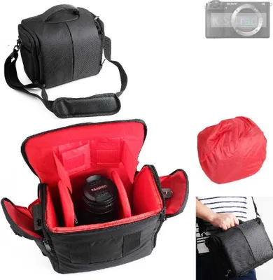Produktbild von K-S-Trade Kompatibel mit Sony Alpha 6700 Kameratasche Fototasche Schultertasche Zubehör Tasche einteilbare Trennwänden für Systemkamera, DSLR DSLM