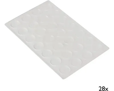 Obrázok produktu pre Tlmič dvierok Ø 14 mm samolepiaci transparentný 28 ks