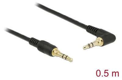 Image de Câble audio Delock - mini-jack stéréo 3,5 mm mâle vers mini-jack stéréo 3,5 mm mâle coudé