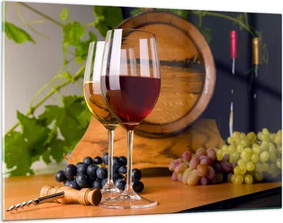 Produktbild von Bilder auf glas - Alkohol Fass trinken Flasche - 120x80cm - Glasbilder - Wandbilder - Kunstdruck - zum Aufhängen bereit - Wanddekoration aus Glas - Glas Bilder - Wandbild auf Glas - GAA120x80-2238