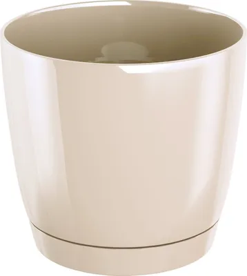 Produktbild von Květináč 10cm Coubi Round P DUOP100-CY728 krémový plastový PROSPERPLAST
