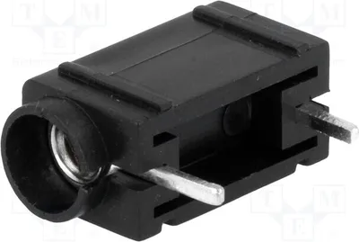 Produktbild von 2x Buchse schwarz  4mm Bananen 24A isoliert  Bananenbuchsen 4mm 60VDC verbert