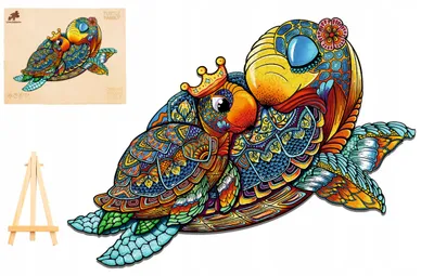 Produktbild von Pasjo24 Große Holzpuzzle Schildkrötenfamilie 255 Teile