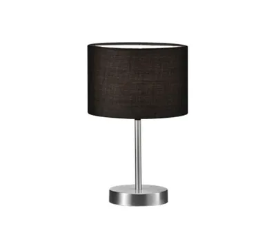 Zdjęcie produktu dla Lampa stołowa HOTEL srebrno-czarna 1xE14x40W tkanina wym:32x20x20cm IP20 Trio