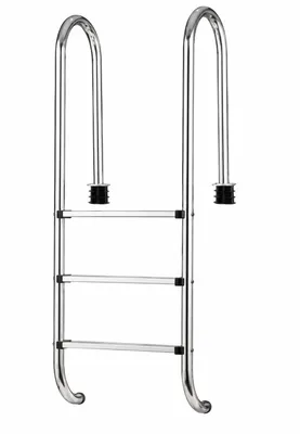Produktbild von Poolleiter Einbau 3‑stufig für 1,20 m Tiefe – Edelstahl 304 inkl. Hülsen