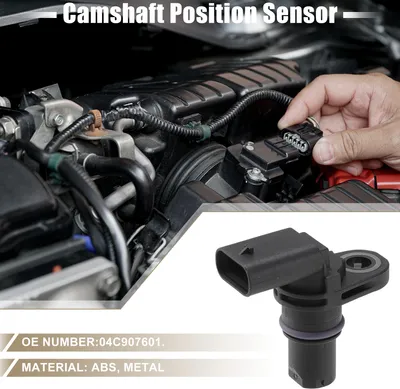 Image de Capteur de position d'arbre à cames No.04C907601 Capteur de position de vilebrequin pour Audi A3 2015-2020 ABS Noir