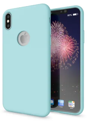 Zdjęcie produktu dla Etui NALIA do Apple iPhone X, ochrona telefonu komórkowego z płynnego silikonu, twarde etui Fresh Cyan