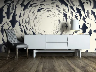 Produktbild von Vlies Fototapete 400x280 cm Tapeten Wandtapete XXL Fische g-A-0088-a-b