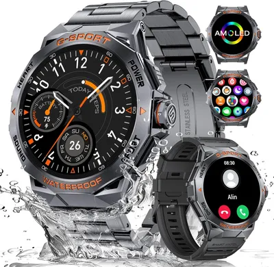 Produktbild von Fur Herren-mit Anruf IP68 wasserdichte Smartwatch 120+ Sportmodi, Fitness-Tracker Schlafüberwachung